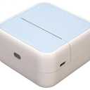 Yuduo Portable Thermal Label Printer with BT, 57mm Width, 1500mAh Battery, 5 Paper Rolls, Blue, Compatible with iOS, for Tickets, Labels, Barcodes