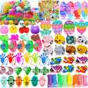 Taulaap 126 Pcs Pop Party Favors for Kids, Treasure Box Toys for Classroom Prizes, Pinata Stuffers, Goodie Bag Filler, Treasure Chest, Carnival Bulk Small Toys, Easter Basket Egg Fillers