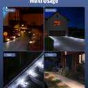Solar Driveway Lights Dock Light Waterproof 12 Pack, 2 Colors in 1 Outdoor LED Solar Deck Lights, Solar Powered Walk Way Lights Road Marker for Warning Stair Pathway Patio (Warm & Cool)