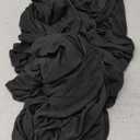 Table Covers for 6 Foot Tables, Black Washable and Wrinkle Resistant Stretch Tablecloths Rectangle 6ft for Events, Wedding, Banquets, Parties