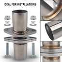 Exhaust Flange Bolts Quick Fix Repair Pipe Kit w/Gasket & Hardware, 2'' Inch ID 2 Bolts T304 Stainless Steel Universal Flange Replacement Kit