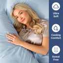 Split King 7 Piece Sheet Set - Comfy, Breathable & Cooling - Soft Hotel Luxury Bedding for Women, Men, Kids, Teens and Children - 1 Flat & 2 Fitted Sheets & 4 Pillowcases with Deep Pockets - Sky Blue