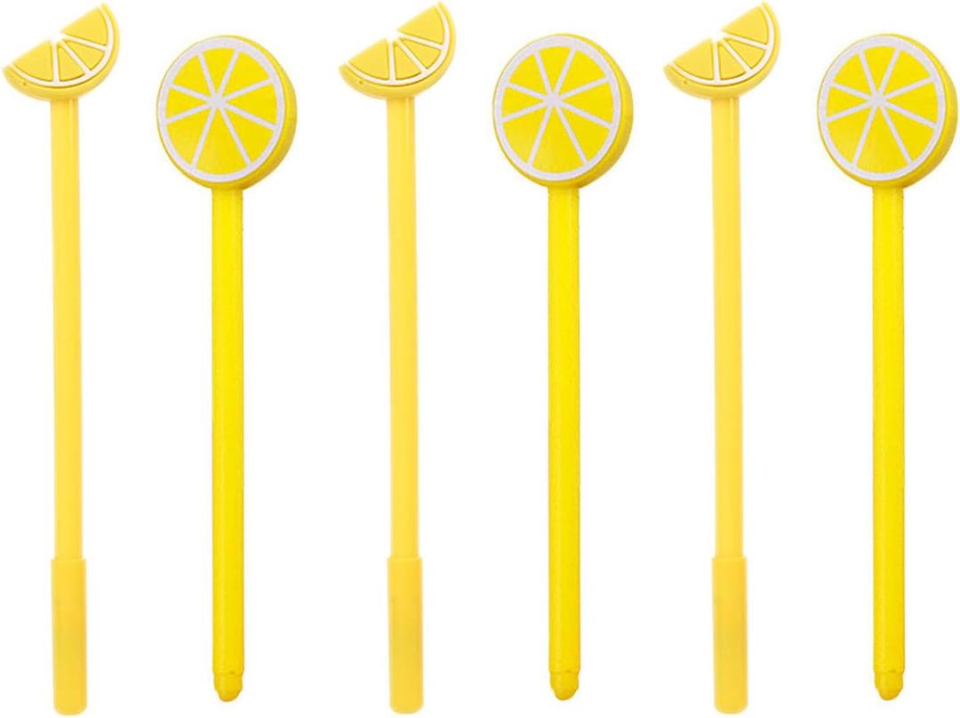 YYaaloa 30pcs Lemon Pens Cute Gel Ink Pens 0.5mm Black Ink Novelty Pens for Child, Women Coworkers Office School Home Wedding Bridal Shower Gifts Party Supplies (Cute Lemon 30pcs) (Cute Lemon 30pcs)