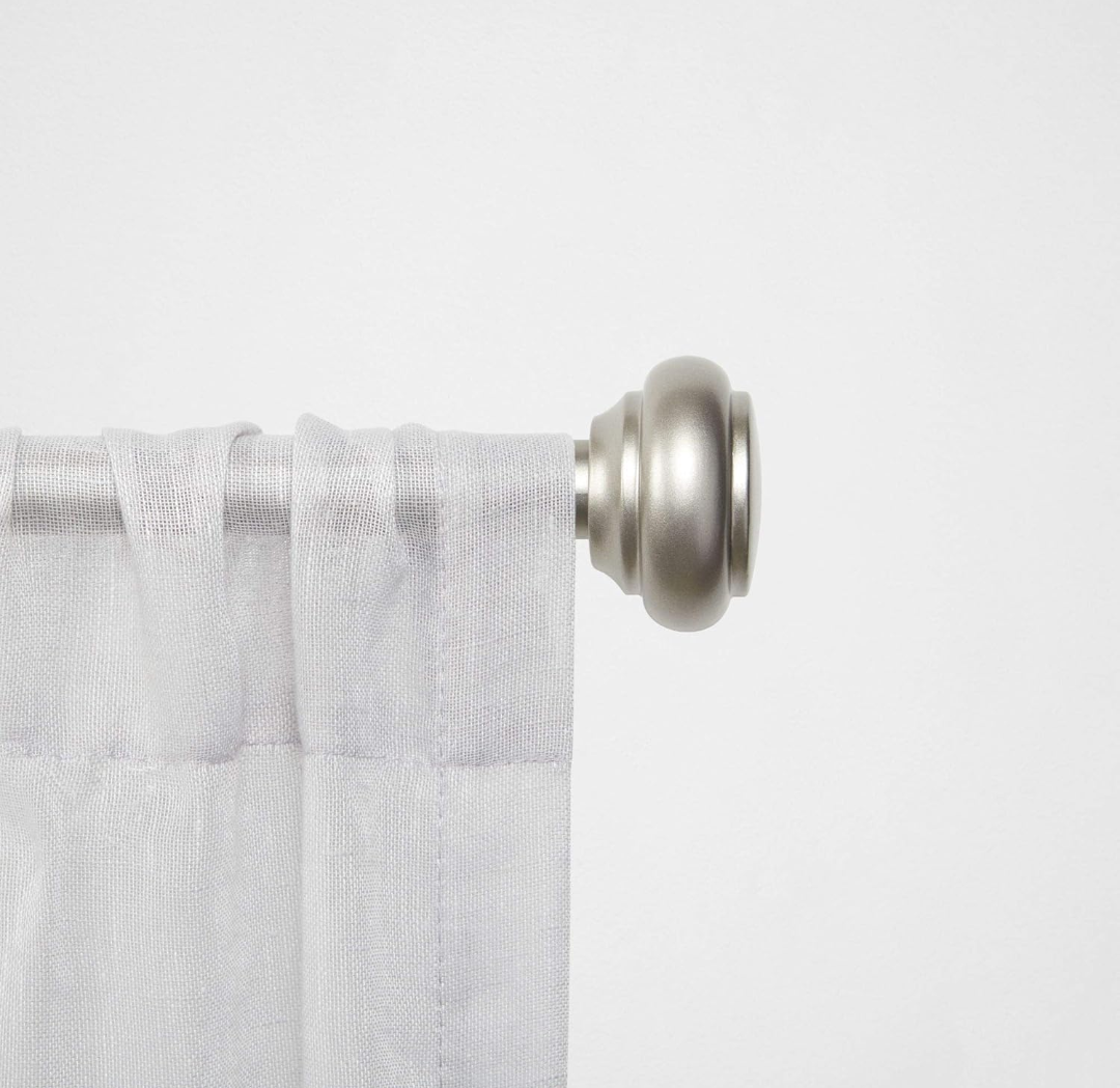 Round Cap 3/4 Matte Nickel Length/Longer: 66"-120"