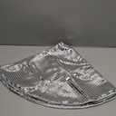 Realspring Silver Christmas Tree Skirt Disco Xmas Tree Mat Sequin Bling Christmas Tree Skirt for Christmas Tree Decorations Ornaments Festival Holiday Party(48 Inch)