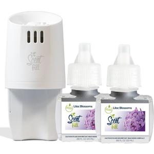 Scent Fill Lilac Blossoms Plug in Air Freshener, Scented Oil Refills, 2 Refills + Diffuser