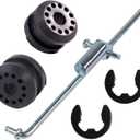 55366066AB for Dodge RAM Transfer Case Shifter Control Linkage+2 Clip+68078974AA Grommet Bushing 2005 2006 2007 2008 2009 2010 2011 2012 Ram 1500 2500 3500 4500 5500 PICK UP 4x4 4WD 68078974AA,926-884