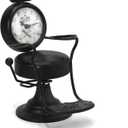 Barber Gifts for Men Barber Shop Decor Barber Chair Desk Clock Hairdresser Hairstylist Gift Ideas Table Top Clock 6.7" W x 8.6" H Black