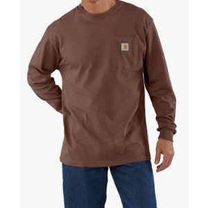 CARHARTT WORKWEAR LONG-SLEEVE POCKET, MOCHA HEATHER, XL Tall CARHARTT WORKWEAR LONG-SLEEVE POCKET, MOCHA HEATHER, XL Tall