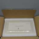 Famiware Serving Platter, Rectangular 15.67/14.1/12.6inch Serving Dishes for Entertaining, Microwave Dishwasher Safe, Stoneware Serving Trays for Party, Turkey, Cheese, Ocean Series, Vanilla White