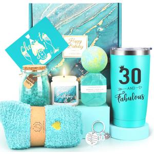 30th Birthday Gifts for Her, 30th Birthday Gifts for Women, 30 and Fabulous 30th Birthday Gift Ideas, 30 30th Birthday Gift Baskets for 30 Year Old Mom Sister Friend Wife Coworker Born in 1995
