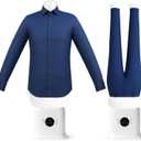 Automatic Ironing Machine, Portable Hands-Free Wrinkle Remover for Shirts & Pants, Gentle on All Fabrics, Ironing Machine Perfect for Apartments, Business Travel & Small Spaces (White)