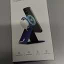 Generic MagSafe Charger Stand - Modern Luxury Style, Compatible with iPhone 14, 13, 12 Series, Magnetic Mount, Black Faux Leather Finish