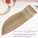 REECHO Hair Extensions, 11PCS Clip in Hair Extensions 24" Long Straight hair extensions HE005 Natural Soft Synthetic Hairpieces for Women Dark Blonde with Highlights