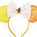 Needzo Halloween Mouse Ear Headband, Glitter Party Decoration Costume Accessories for Women, One Size