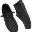 Steel Toe Shoes for Men Lightweight Loafers Slip On Safety Work Shoes Composite Toe Comfortable Non Slip Tennis Dress Sneakers (12 X-Wide, Black)