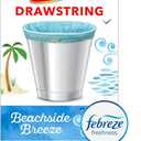 Glad Small Trash Bags 4 Gallon, Febreze Beachside Breeze Garbage Bags, Odor Resistant with Drawstring, 80 Count