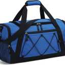 Vorspack Gym Bag for Men - 18 Inches Duffle Bag for Travel Duffel Bag with Shoe Compartment Lightweight Travel Bag for Gym Sports Overnight Weekender - Blue