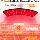 Red Light Therapy Knee Brace with Massage, 3 Vibration Knee Massager with 660nm 850nm Infrared Red Light, 5000mAh Cordless Electric Heated Knee Wrap for Knee Joint Elbow, Gift for Men Women
