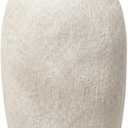 Tall Ceramic Flower Vase for Home Decor - Handmade Textured Cream Vase - 16 inch