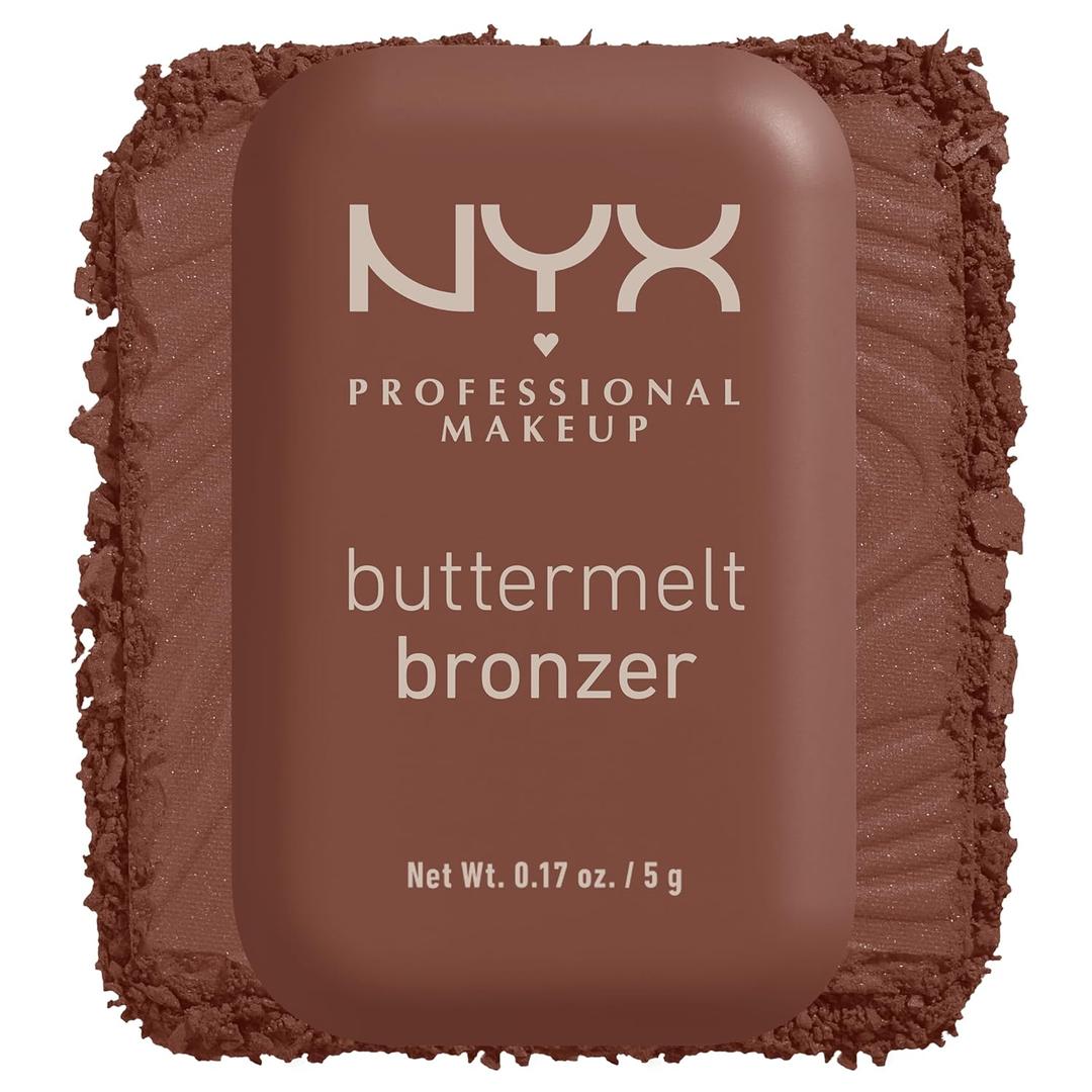NYX PROFESSIONAL MAKEUP Matte Buttermelt Bronzer, Longwear Face Makeup with Up to 12 Hours of Wear, Vegan Formula - Do Butta (Deep Golden) (0.17 Ounce (Pack of 1))