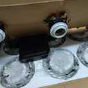 VOLISUN Crystal Vanity Lights for Bathroom, 6 Light Bathroom Vanity Light, Modern Matte Black Bathrooms Light Over Mirror, Black Bathrooms Lights Fixtures-UL Certificated(Exclude Bulb)