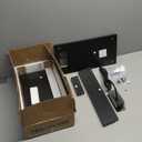 TUTOTAK Small End Table with Charging Station, Narrow Side Table with USB Ports and Outlets, Skinny Sofa Table, Slim Nightstand, Living Room, Bed Room, Black TB01BK060 (2-Tier7.9"D x 15.8"W x 22.5"H)