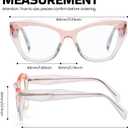 SODQW Pink Cateye Blue Light Glasses for Women, Trendy Cat Eye Anti Blue-light Glasses for Computer/TV/Phone/Gaming
