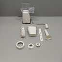 LHS Manual Meat Grinder with Stainless Steel Blades Heavy Duty Powerful Suction Base for Home Use Fast and Effortless for All Meats-White