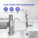 Countertop Water Filtration System, 5-Stage Stainless Steel Countertop Filter, 8000 Gallons Water Filter-Reduction of Lead, Chlorine, Heavy Metal Bad Odors (1 Filter Included)