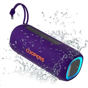 Portable Bluetooth Speaker, Wireless Bluetooth Speaker with Clear Loud Stereo Sound, IPX5 Waterproof Speakers with RGB Lights, BT5.3, Long Playtime, TWS Pairing for Home Outdoor Party Beach Travel (Purple)