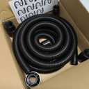 Shop Vacuum Dust Collection Hose Kit, 12 Ft Dust Collection Hose Kit with 5 Vac hose Fittings/Attachments for Multiple Types/Brands of Woodworking Power Tools Home and Wet/Dry Shop Vacuums