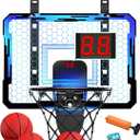 QDRAGON Mini Basketball Hoop with Scoreboard & 7 LED Lighting