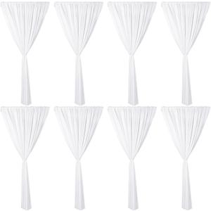 SmoothNovelty 8 Pcs Tent Leg Drapes Accessories for Patio 8x6ft Wedding Draping Curtains Sticky Tab Canopy Leg Drape for Weddings, Big Events or Catered Affairs, 13.8"W x 15.8"L