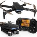 TD31LCD Drone with Camera for Adults, Drones with LCD Screen Remote Control, Real-time Transmission, Brushless Motor, Fine Tuning Function, Headless Mode, Foldable Drone for Beginners