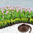 Sasylvia 1.5'' x 200' Landscape Edging Kit Edging Border Coil Include 120 Anchoring Spikes 10 Connectors Plastic Garden Border for Lawn Garden Grass Yard Home(Brown)