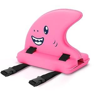 Sports Back Float Swim Trainer with Adjustable Belt, Wearable Pool Floaties, Training Floaties with Straps for Swimming Beginners (Pink)
