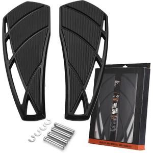 Motorcycle Floorboards Front Foot Pegs Footrest Fit for Harley Touring Road King Street Electra Glide Ultra 1986-2025 Softail 1986-2017 (Blackrider)