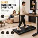 Walking Treadmill Pad with 8% Incline for Home, Under Desk Treadmill for Home Office, 2.5HP Quiet Portable Walking Mat, 265 lbs Capacity, Compact Treadmill for Small Spaces with 15" x 35.4" Belt