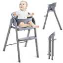 Convertible High Chairs for Babies & Toddlers. 5-in-1 Adjustable High Chair with Removable Tray, Easy to Clean, Portable.Gray