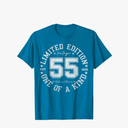 55th Birthday T-Shirt, Unisex-Adult, Short Sleeve, T-Shirt, Black 2XL
