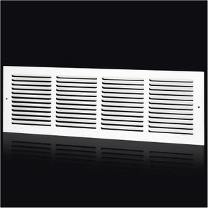 24"Wx6"H Duct Opening Return Air Grille,Air Return Vent Cover Grill for Sidewall and Ceiling,Solid Steel AC Vent Cover HVAC Cold Air Intake Grille Without Filter House,Outer Dimension:25.75WX7.75"H, For 24''W6''H-Duct Opening