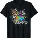 South Dakota Apparel For Men Women & Kids - South Dakota T-Shirt (Small, Black)
