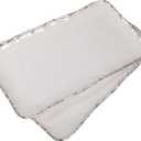 Farmhouse Melamine Serving Platters Set of 2, 17"x10" Large Rectangular Melamine Serving Trays for Serving Food on Parties and Entertaining, Dishwasher Safe. Ivory