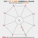 Blissun 9ft Patio Umbrella Replacement Canopy, Market Umbrella Top, Outdoor Table Umbrella Canopy for 8 Ribs, Canopy Only