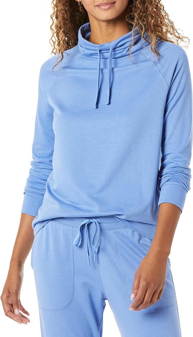 Amazon Essentials Women's Studio Terry Funnel Neck Sweatshirt