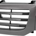ALMULOO Front Grille Compatible with 2003-2006 GMC Sierra 1500 2007 GMC Sierra 1500 Classic 2003-2004 GMC Sierra 2500 Front Bumper Grill Textured Black and Gray Replacement for GM1200476 19130790