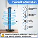 Qualirey 100W UV Light Sanitizer, Safe for Children & Pets, 3 Timer & Remote UV Sanitizer for Bedrooms, Home Offices & Baby Rooms