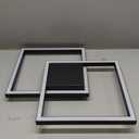 Becailyer Modern LED Ceiling Light, Dimmable 2 Squares Ceiling Lamp Fixture with Remote, Acrylic Metal Flush Mount Ceiling Chandelier Lighting for Living Room Bedroom (40W, Black)