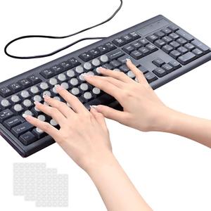3 x 108PCS DIY Keyboard Keycaps,Nail Type Keyboard Stickers,Transparent Bulge Laptop Keyboard Stickers,Nail Enhancement Practical Tool,for Women with Long Nails